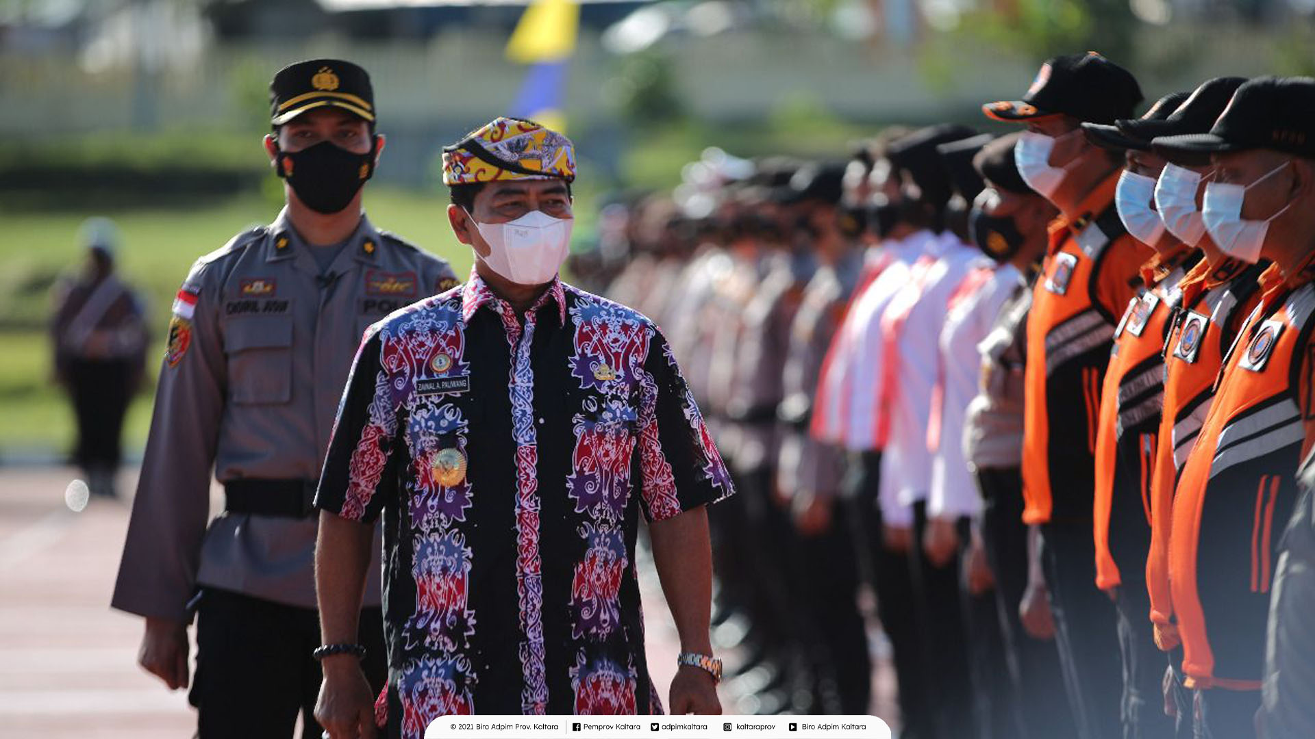 Jelang Nataru, Gubernur Zainal Pimpin Apel Operasi Lilin Kayan 2021