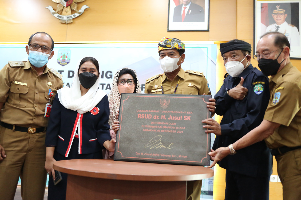 Gubernur Resmikan Perubahan Nama RSUD Tarakan menjadi RSUD dr. H. Jusuf SK