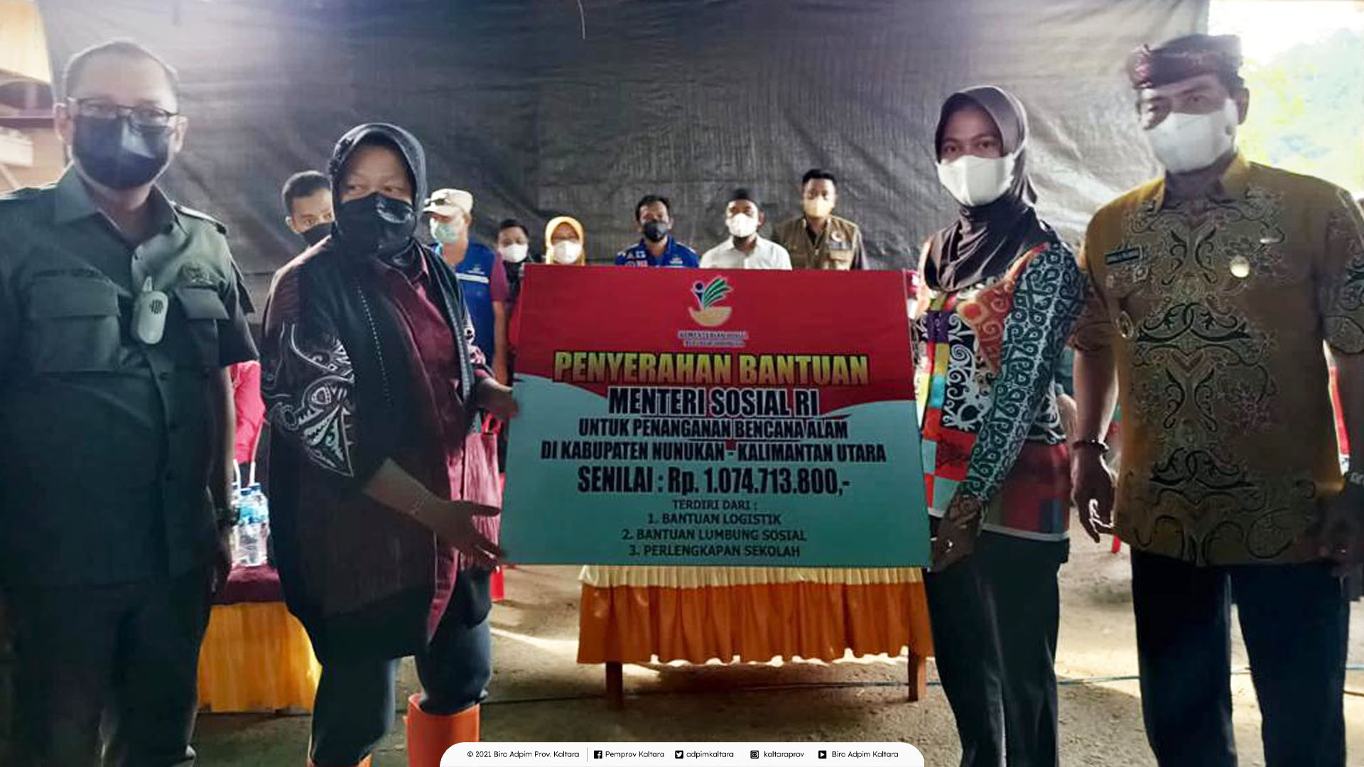 Nunukan Mendapat Banjir Kiriman, Mensos dan Pemprov Berikan Bantuan