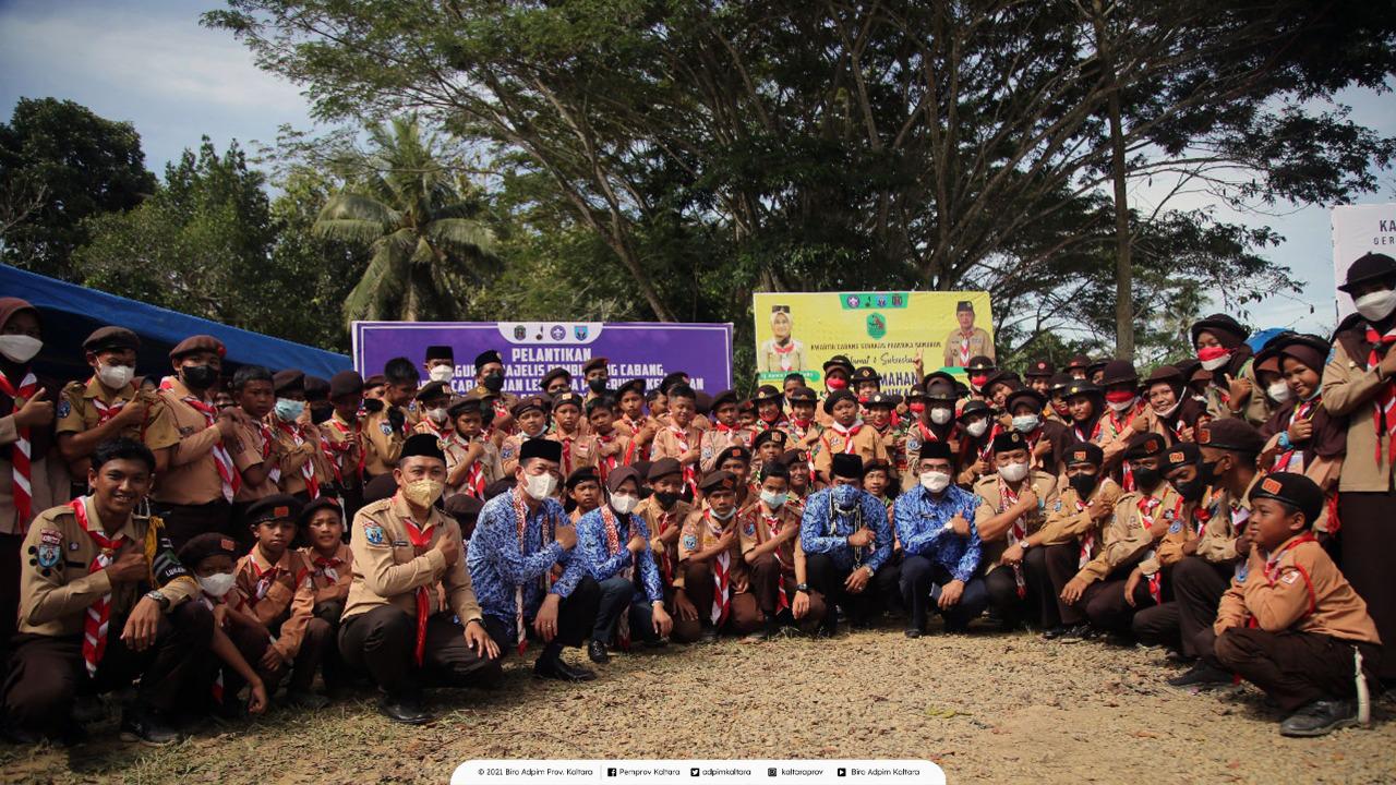 Gubernur Buka Perkemahan Akhir Tahun Pramuka Penggalang Se-Pulau Sebatik