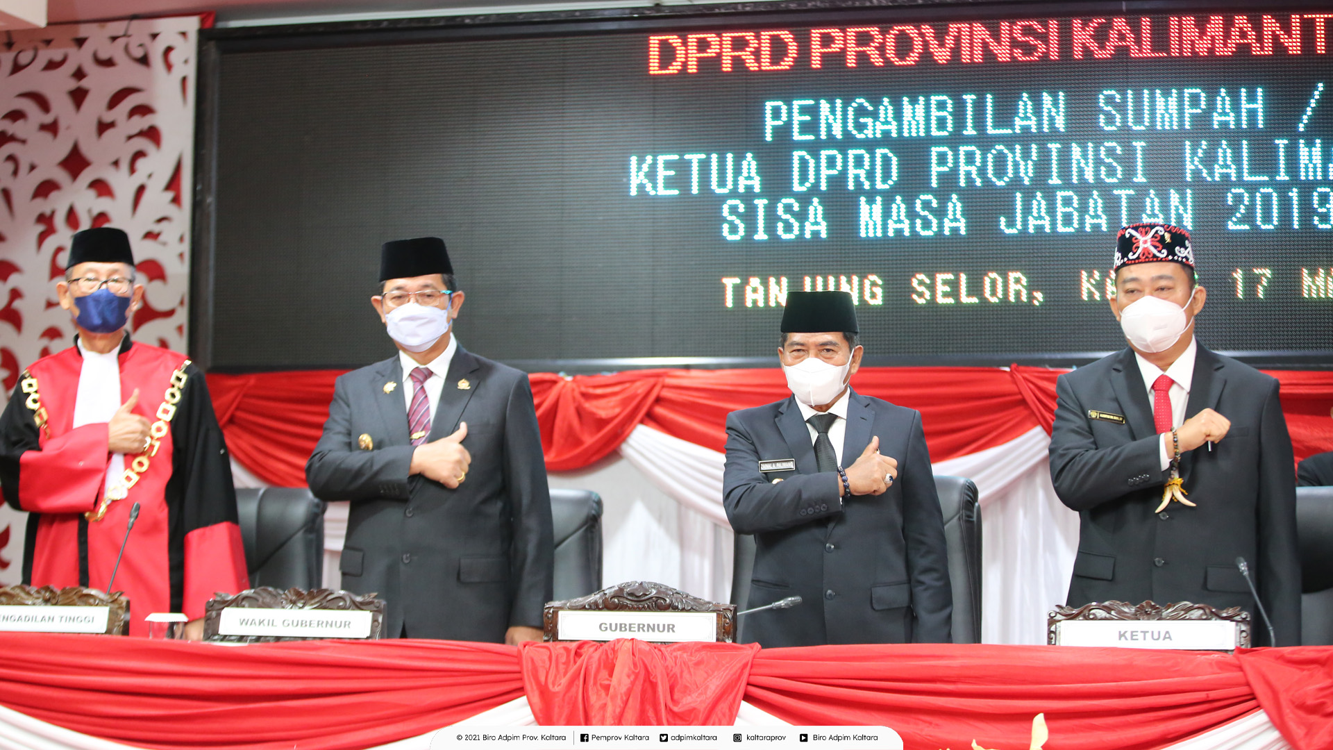 Gubenur-Wagub Beri Selamat Ketua DPRD Baru, Berterima Kasih untuk Norhayati