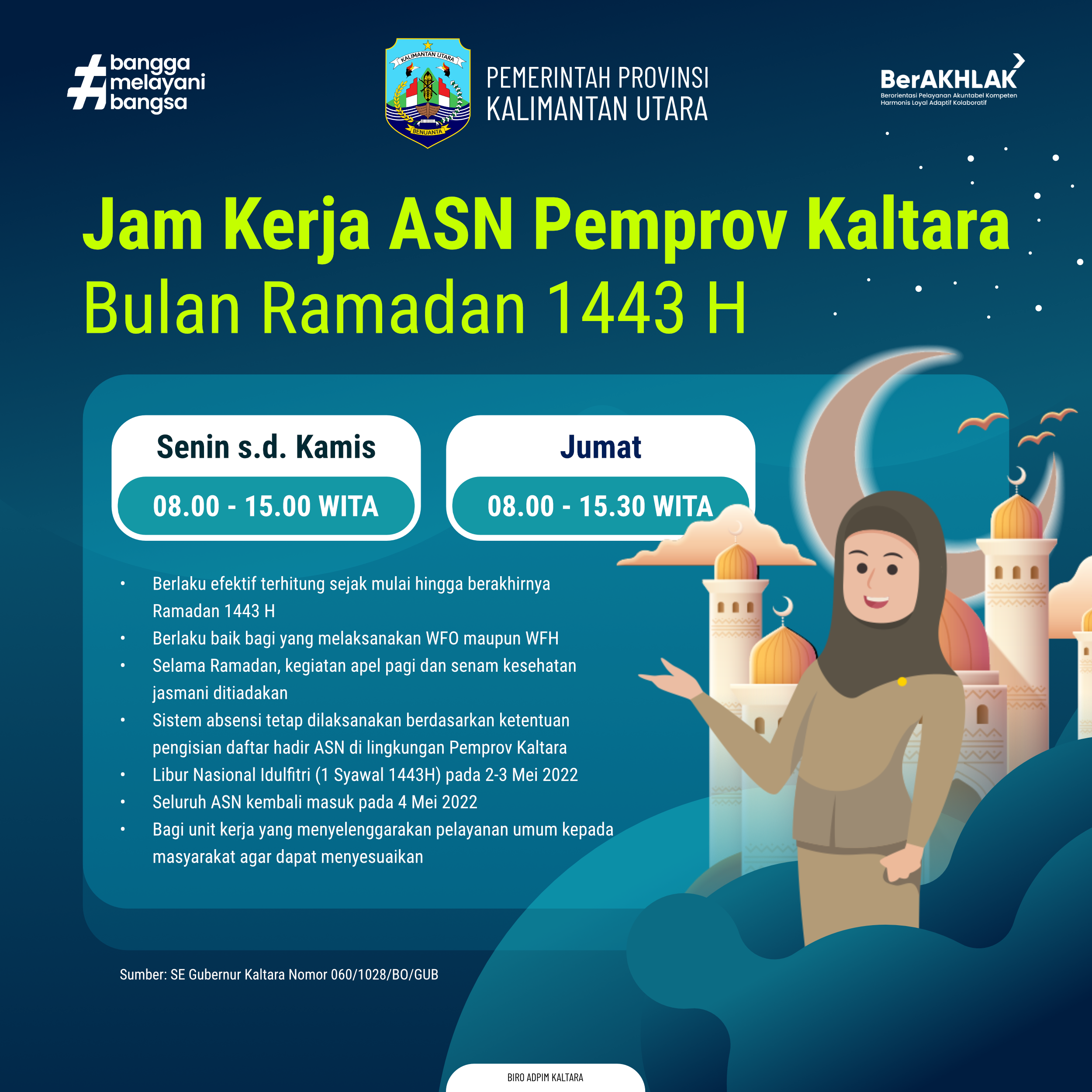 Jam Kerja ASN Pemprov Kaltara
