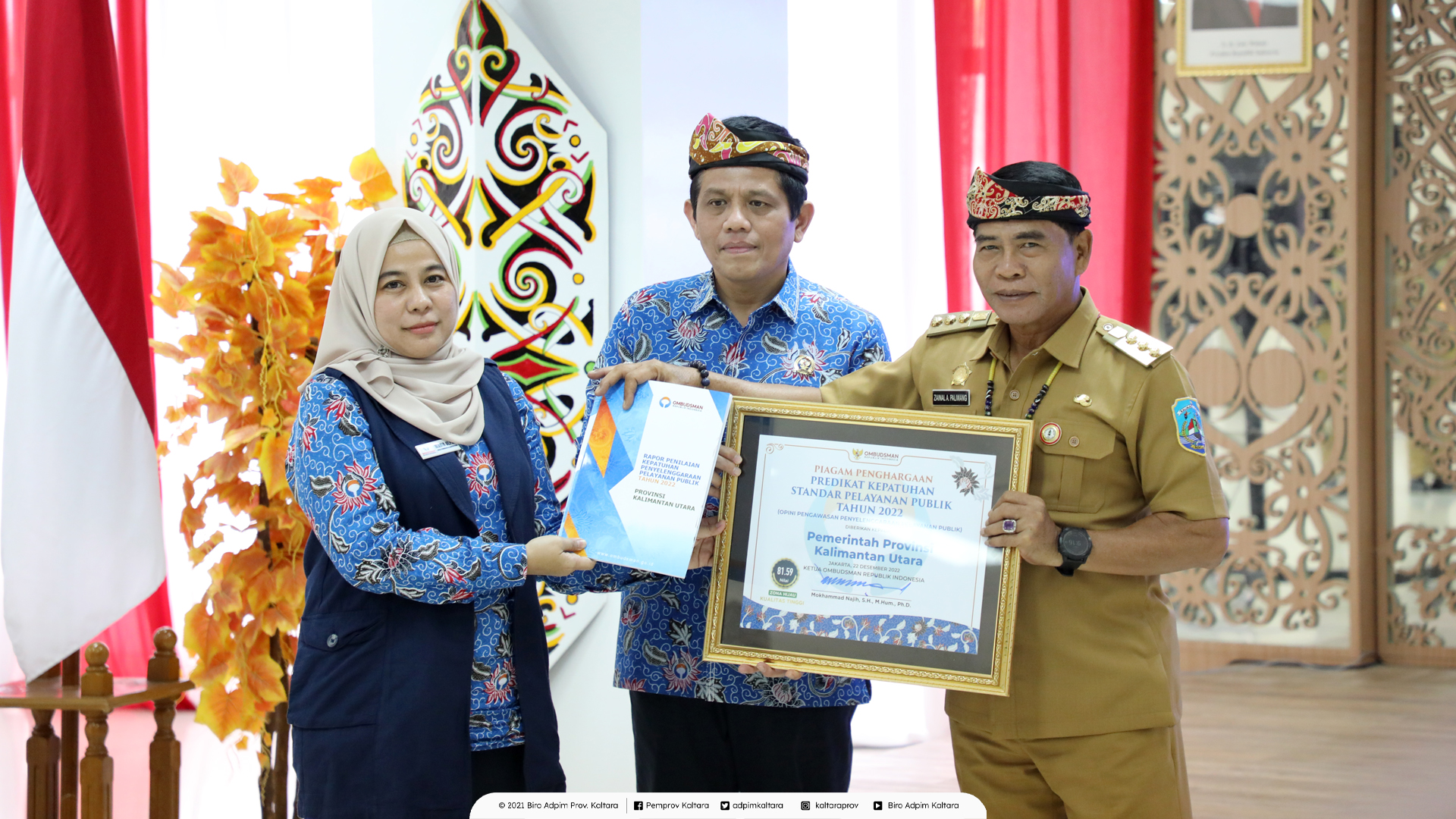 Pemprov Raih Opini Tinggi Kepatuhan Pelayanan Publik dari Ombudsman RI