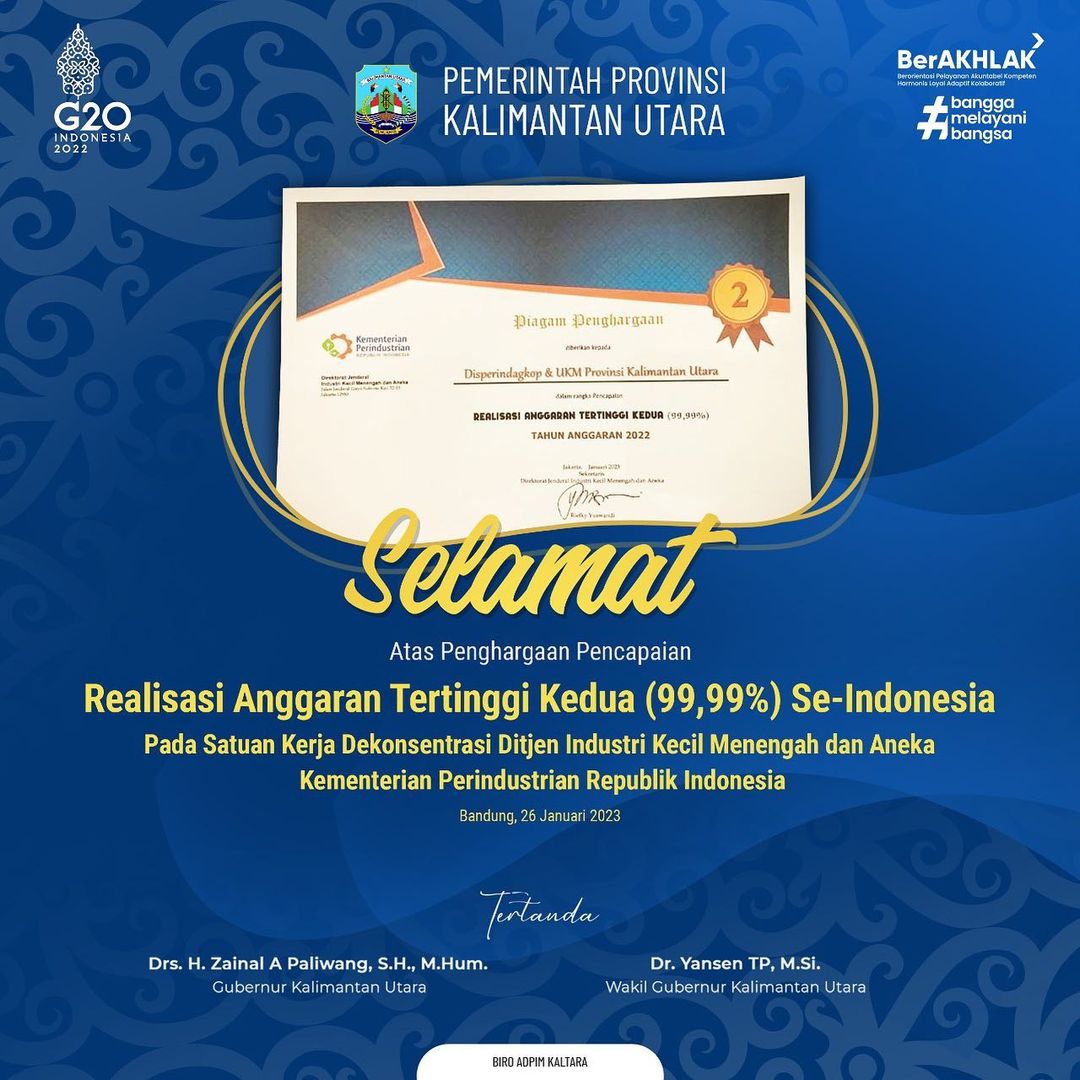 Realisasi Anggaran Tertinggi Kedua Se-Indonesia