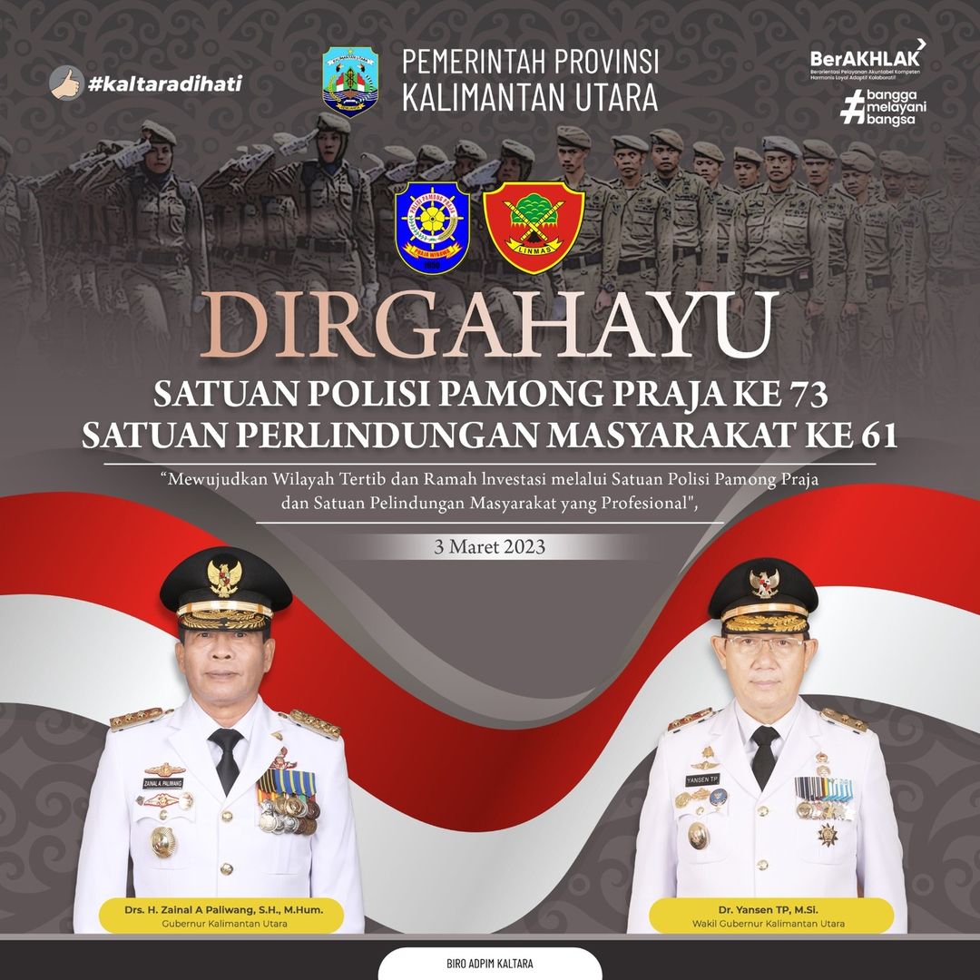 Dirgahayu Pamong Praja dan Satlinmas