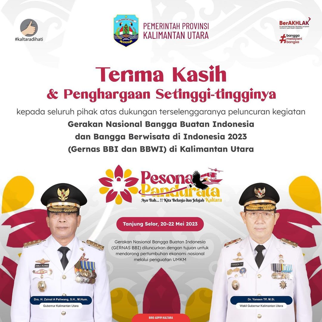 Ucapan Terima Kasih Gernas BBI dan BBWI