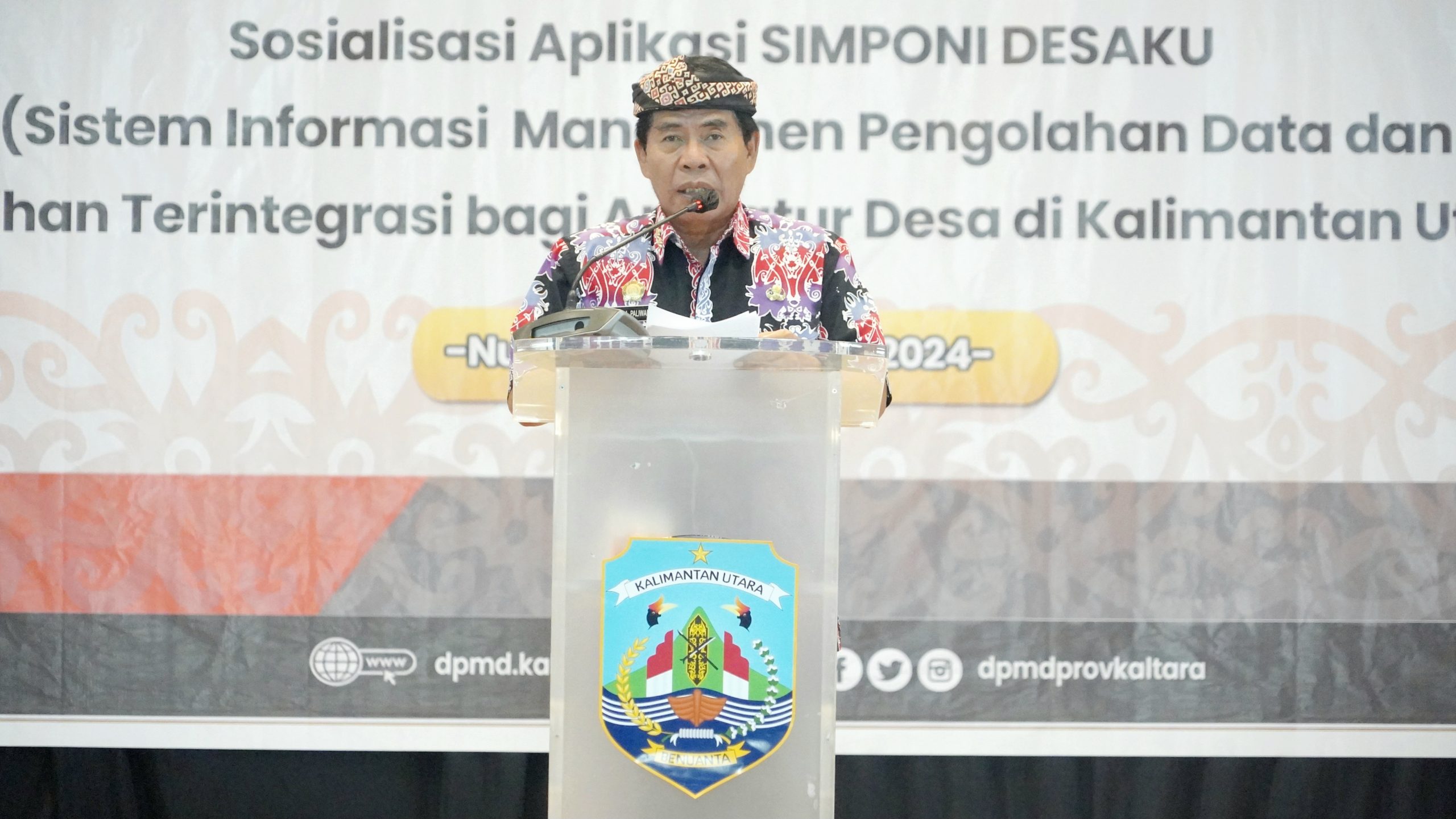Pembinaan Lembaga Kemasyarakatan Desa (LKD) dan Lembaga Adat Desa (LAD) Desa/Kelurahan Tingkat Provinsi Kalimantan Utara  dan Sosialisasi Aplikasi SIMPONI DESAKU (Sistem Informasi Manajemen Pengelolaan Data dan Pelatihan Terintegrasi Bagi Aparatur Desa di Kalimantan Utara)