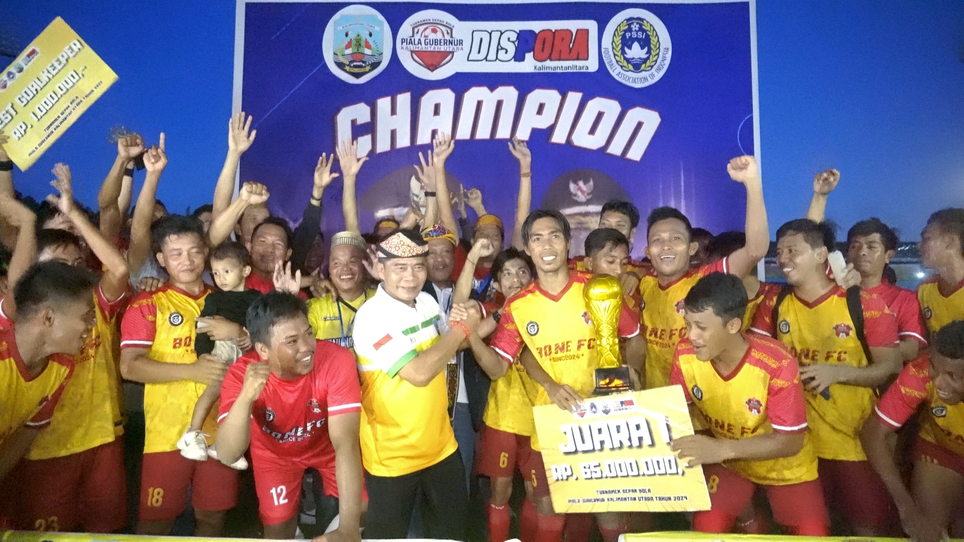 Zainal Tutup Gubernur Cup 2024, Bone FC Juara Lewat Adu Penalti Dramatis!