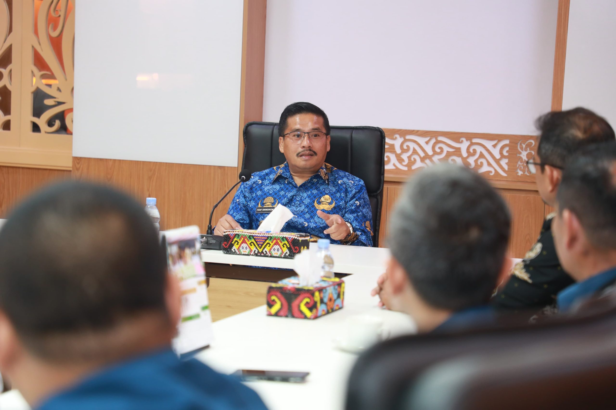 Pjs. Gubernur Kalimantan Utara, Togap Simangunsong menerima audiensi Deputi Direksi Wil