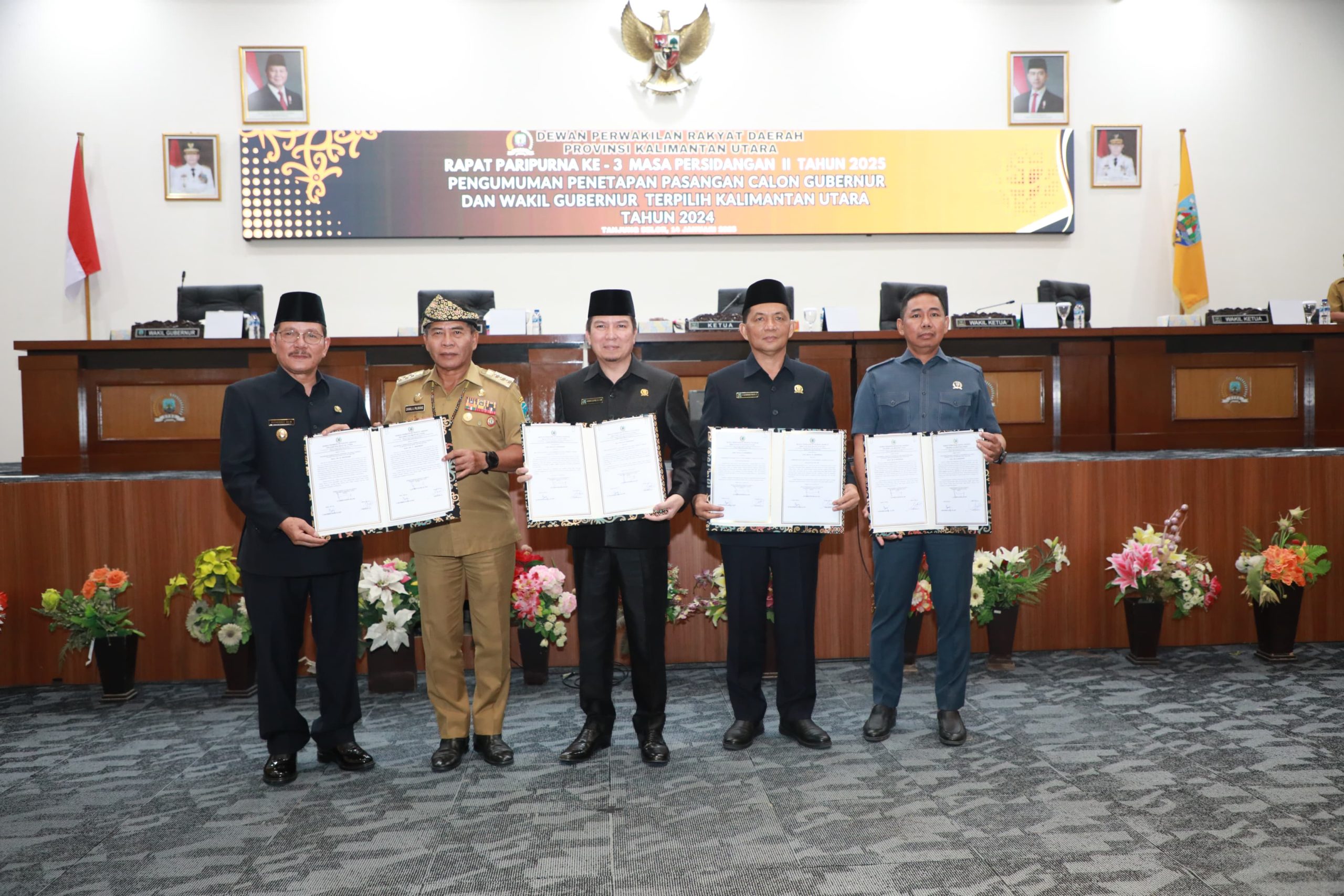 Rapat Paripurna Pengumuman Penetapan Gubernur dan Wakil Gubernur Terpilih